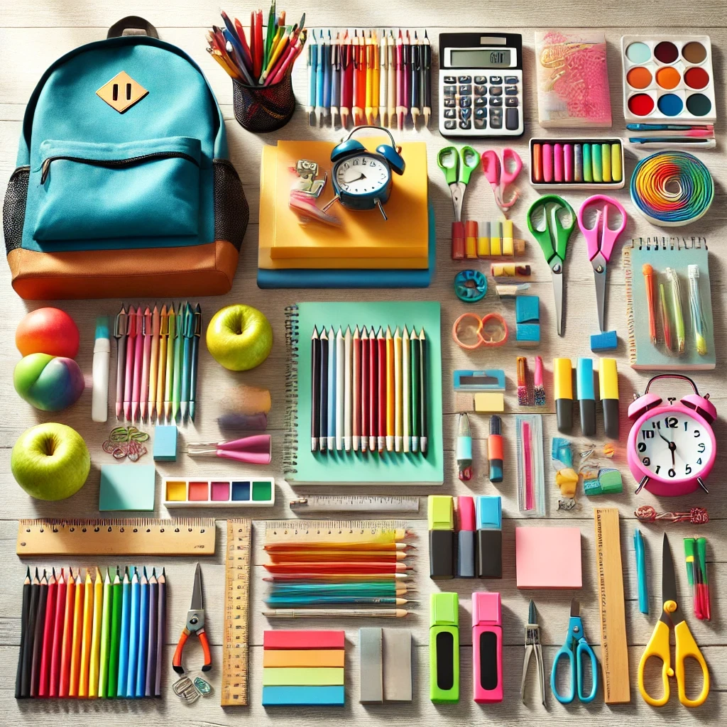 Školski pribor – sveske, bojice, lenjiri, rančevi i pribor za crtanje i pisanje