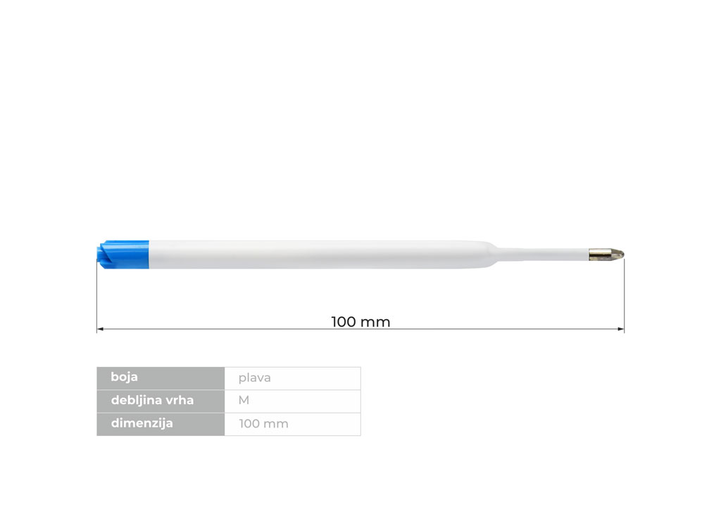 Mine za hemijsku olovku kao Parker pvc
