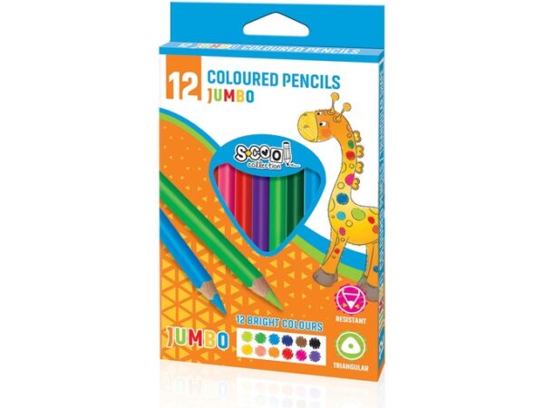 Drvene bojice S-Cool Jumbo trouglaste 1/12